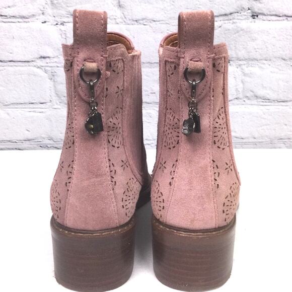 Coach Bowery Festival Boho Western Chelsea Suede Casual Slip On Ankle Bootie 5.5 - Picture 4 of 15